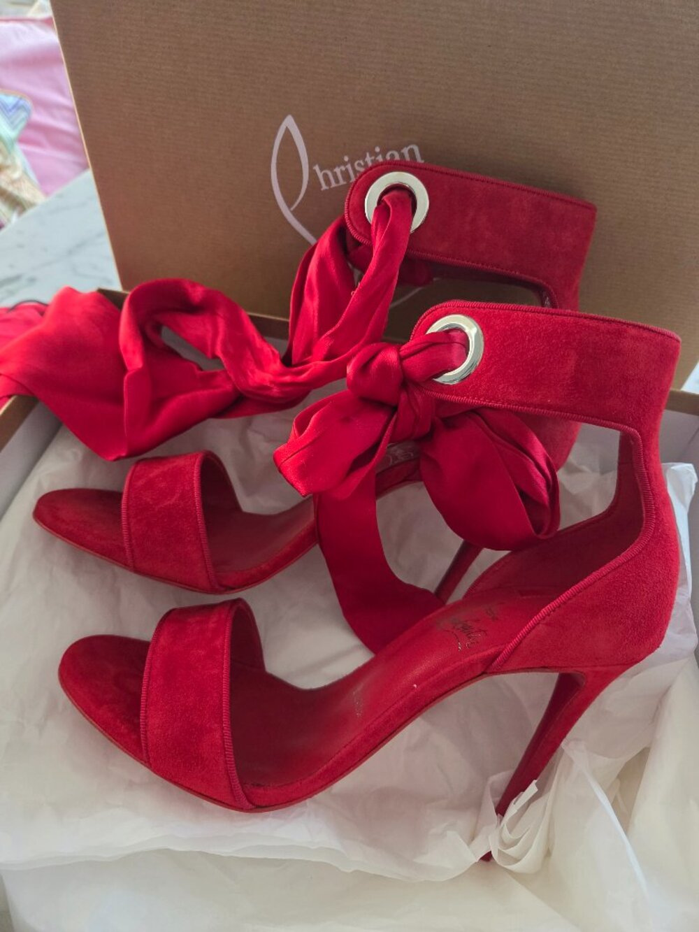 Christian Louboutin Red Torrida Veau Heels